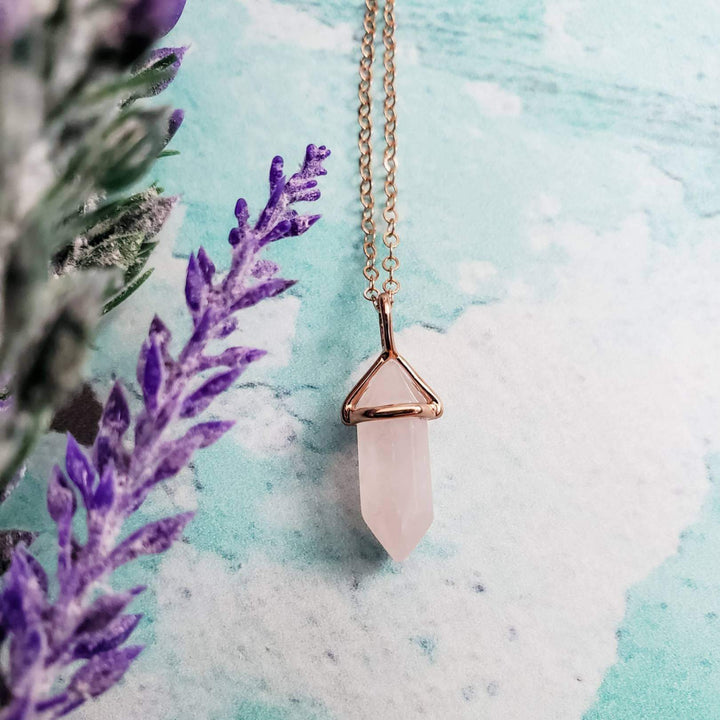 Rose Gold Tiny Spike Necklace Salt and Sparkle