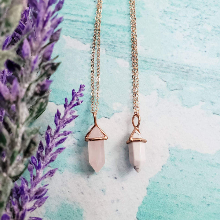 Rose Gold Tiny Spike Necklace Salt and Sparkle