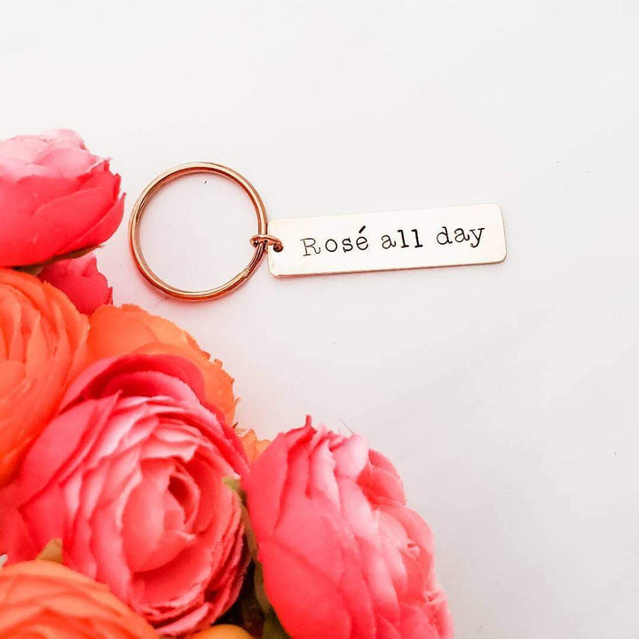 Rose all day Bar Keychain Salt and Sparkle