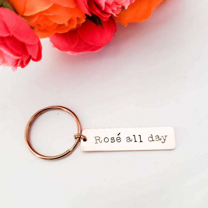 Rose all day Bar Keychain Salt and Sparkle