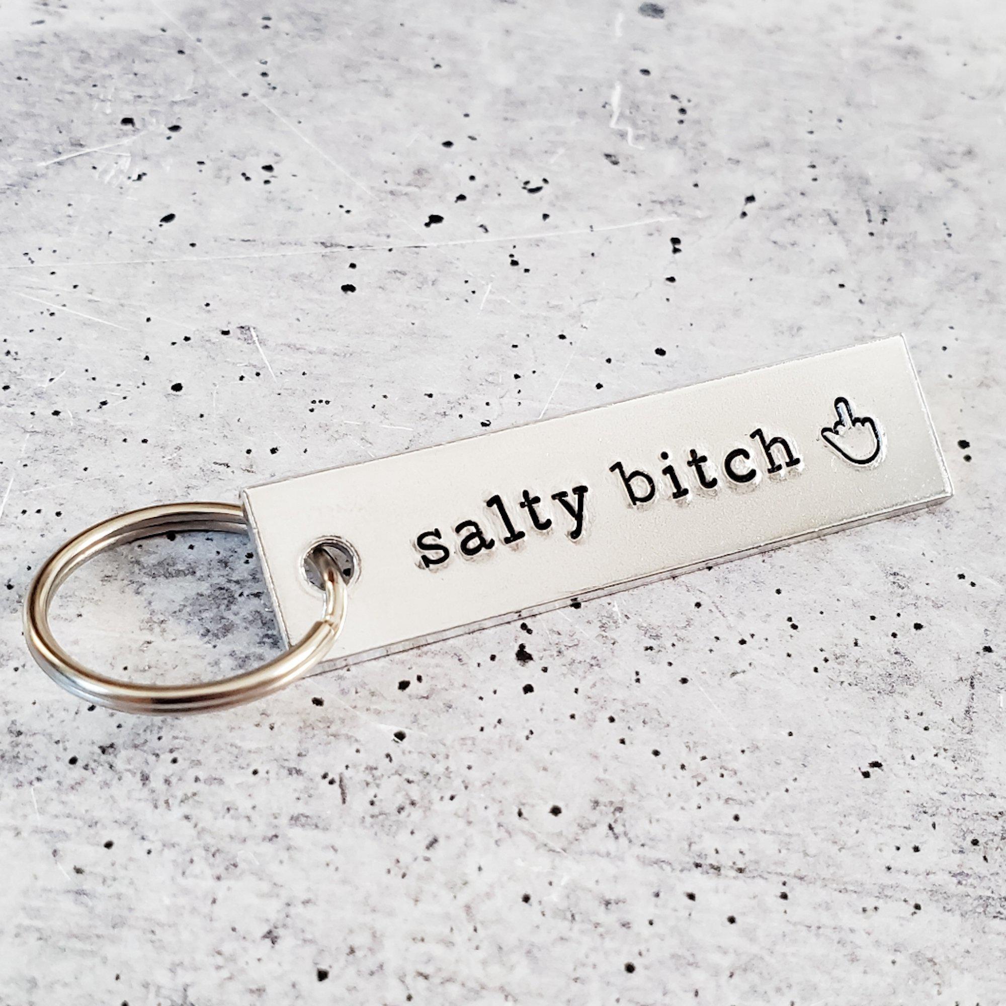 SALTY BITCH Bar Keychain Salt and Sparkle