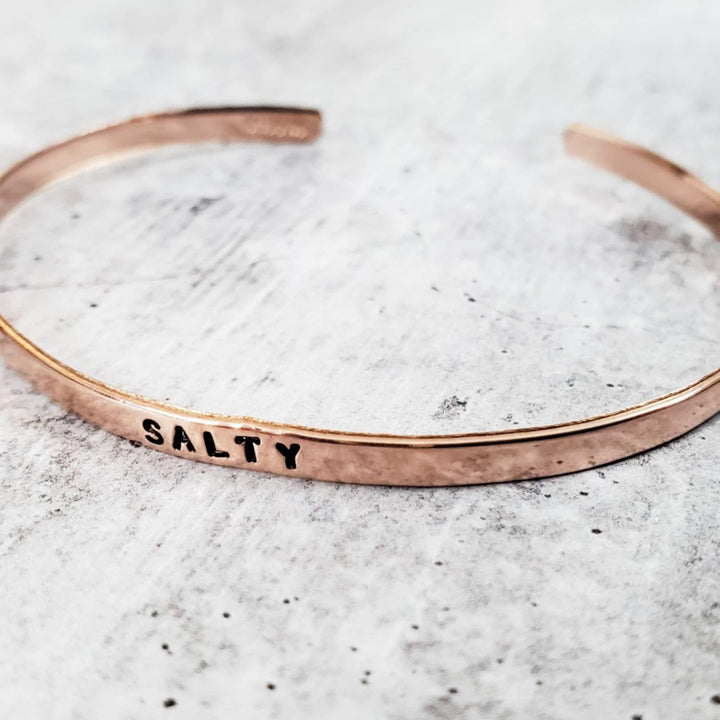 SALTY Skinny Cuff Stacking Bracelet Salt and Sparkle