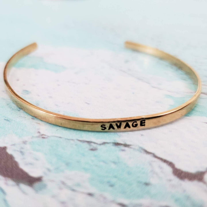 SAVAGE Skinny Cuff Bracelet Salt and Sparkle