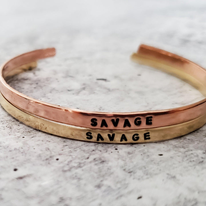 SAVAGE Skinny Cuff Bracelet Salt and Sparkle