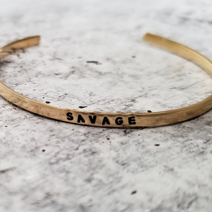 SAVAGE Skinny Cuff Bracelet Salt and Sparkle