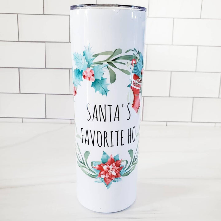 Santa's Favorite Ho Towel and Tumbler Gift Set Salt and Sparkle