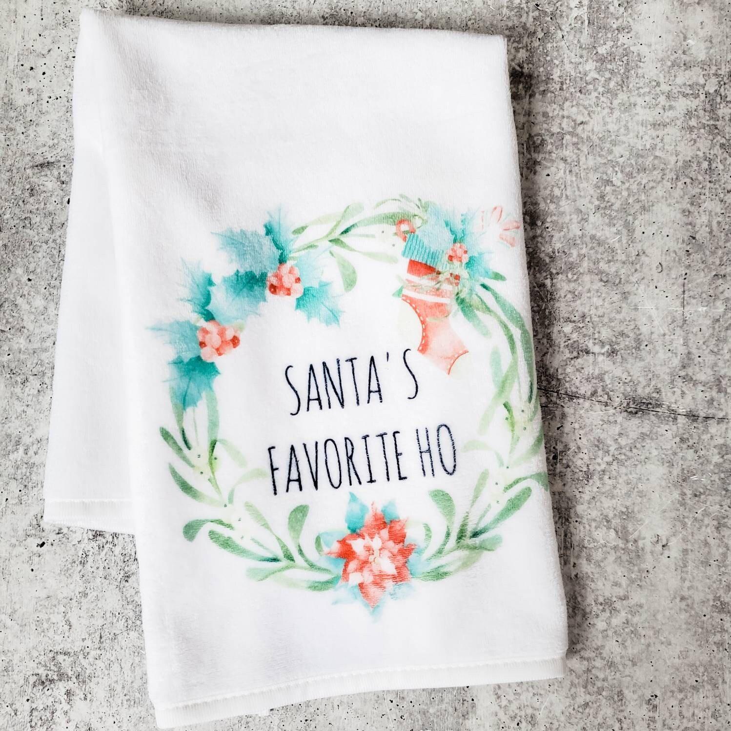 Santa's Favorite Ho Towel and Tumbler Gift Set Salt and Sparkle