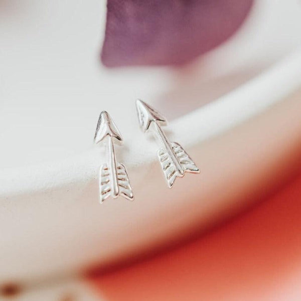 Silver Arrow Stud Earrings Salt and Sparkle