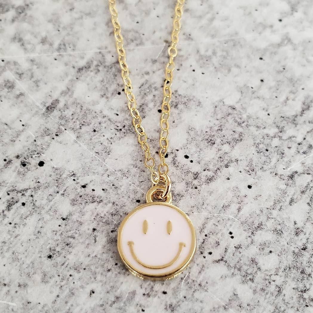 Smiley Face Necklace Salt and Sparkle