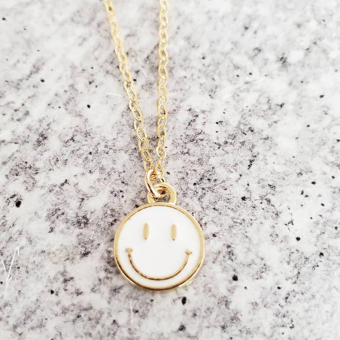 Smiley Face Necklace Salt and Sparkle