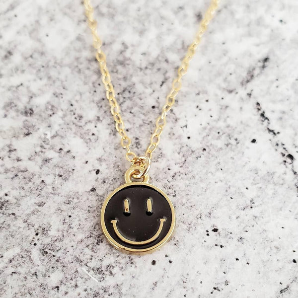 KXIEER 14K Gold Smiley Face Necklace Cute Round India | Ubuy