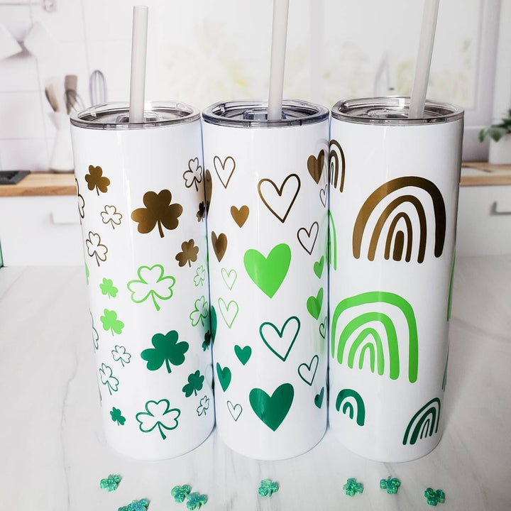 St. Patrick's Day Green Ombre Tumbler Salt and Sparkle