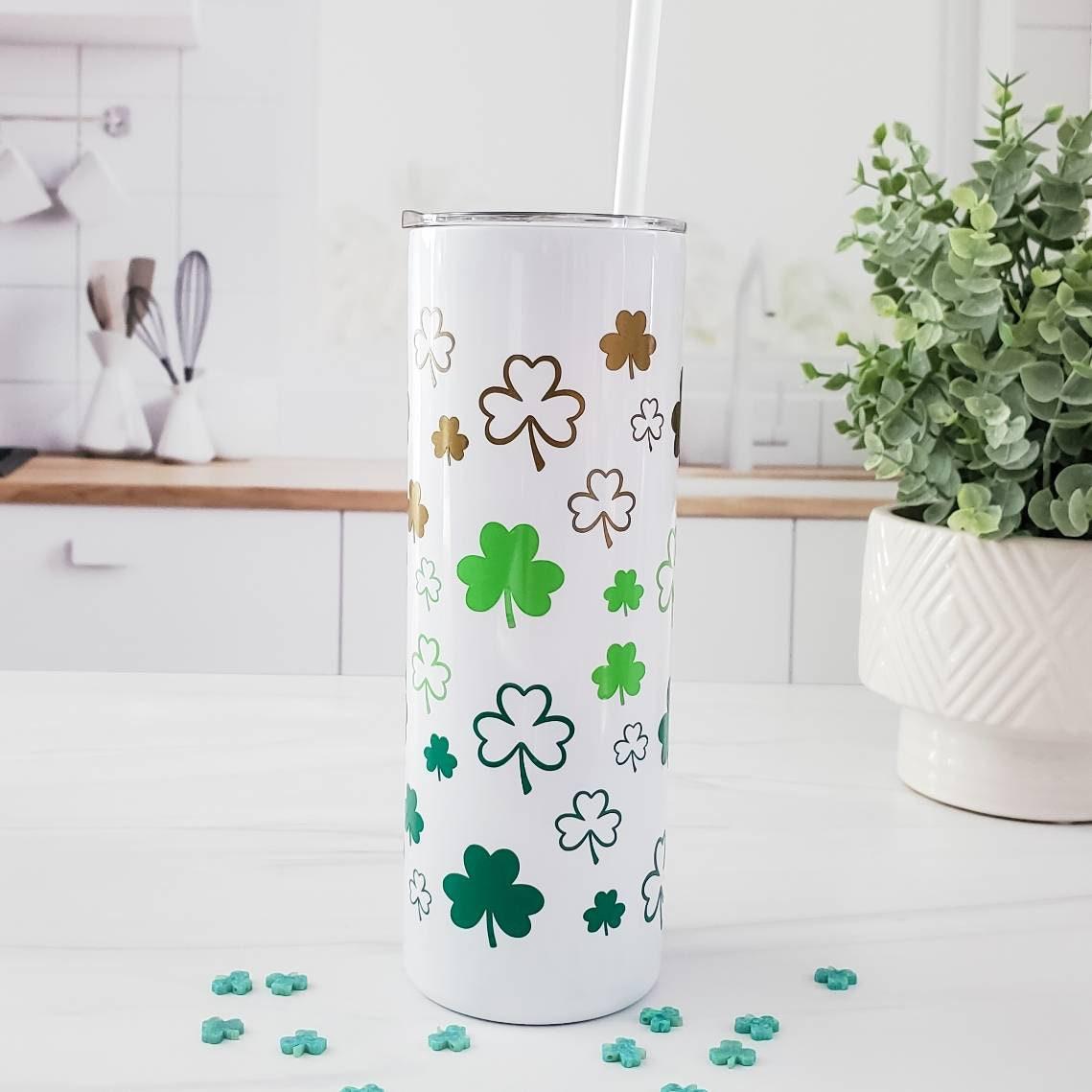 St. Patrick's Day Green Ombre Tumbler Salt and Sparkle