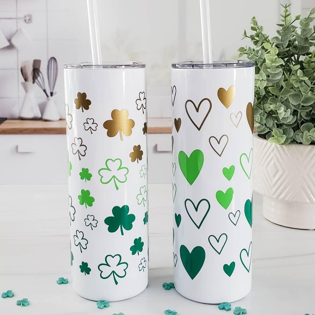 St. Patrick's Day Green Ombre Tumbler Salt and Sparkle