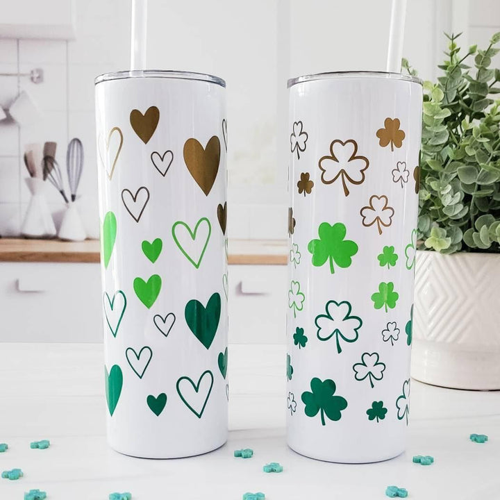 St. Patrick's Day Green Ombre Tumbler Salt and Sparkle