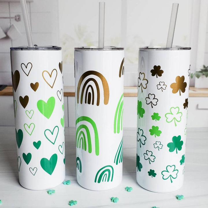 St. Patrick's Day Green Ombre Tumbler Salt and Sparkle