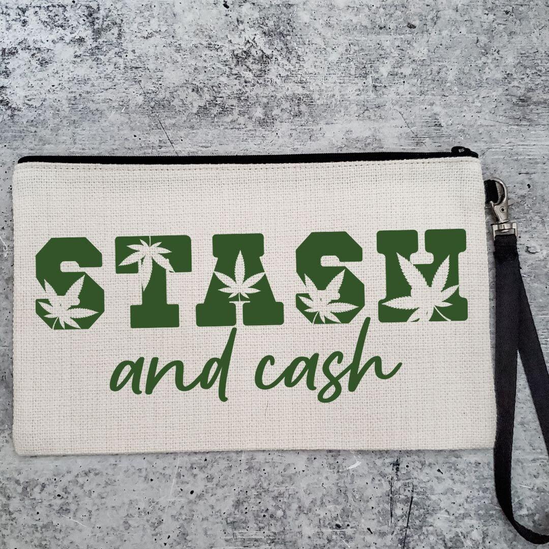 Stash and Cash 420 Wristlet Bag Salt and Sparkle