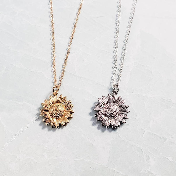 Sunflower Necklace Salt and Sparkle