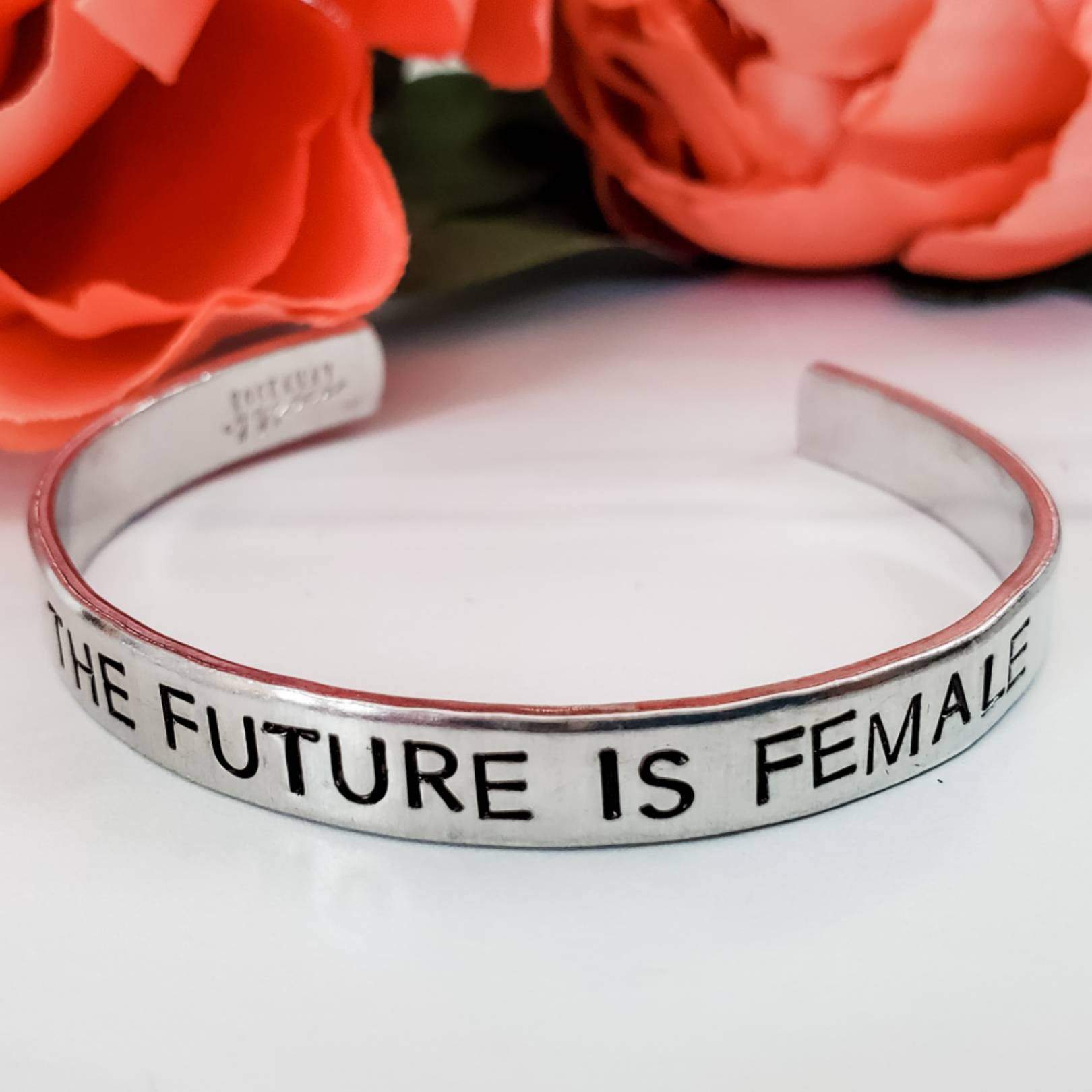 THE FUTURE IS FEMALE Stacking Cuff Bracelet Salt and Sparkle