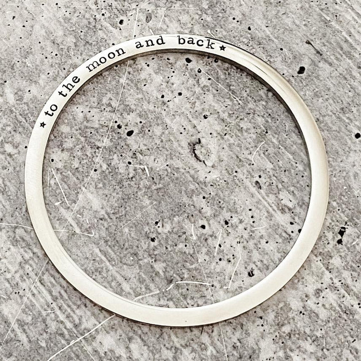 TO THE MOON AND BACK Stacking Bangle Bracelet Salt and Sparkle