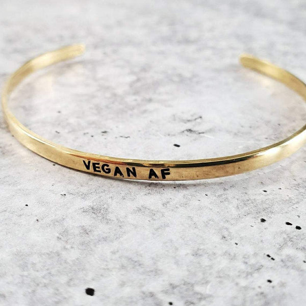 VEGAN AF Skinny Cuff Bracelet Salt and Sparkle