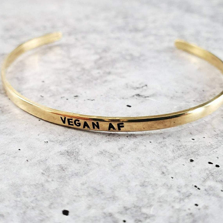 VEGAN AF Skinny Cuff Bracelet Salt and Sparkle