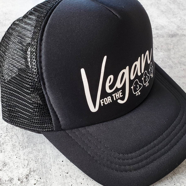 VEGAN For the Chicks Youth Trucker Hat Salt and Sparkle