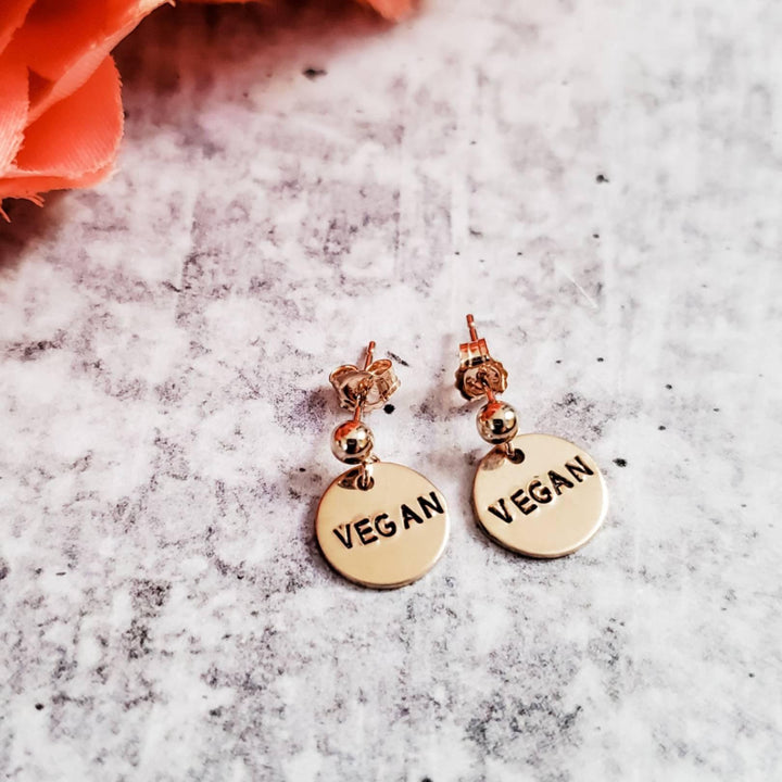 VEGAN Stud Earrings Salt and Sparkle