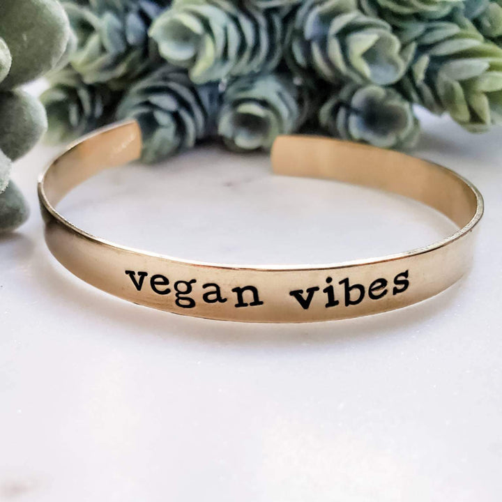 VEGAN VIBES Stacking Cuff Bracelet Salt and Sparkle