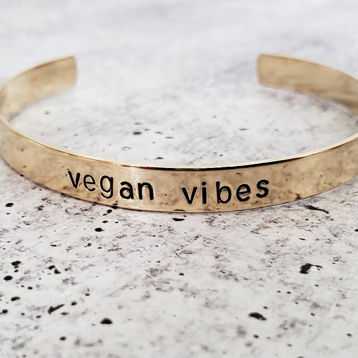 VEGAN VIBES Stacking Cuff Bracelet Salt and Sparkle