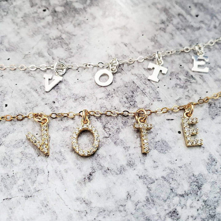 VOTE Crystal Necklace Salt and Sparkle