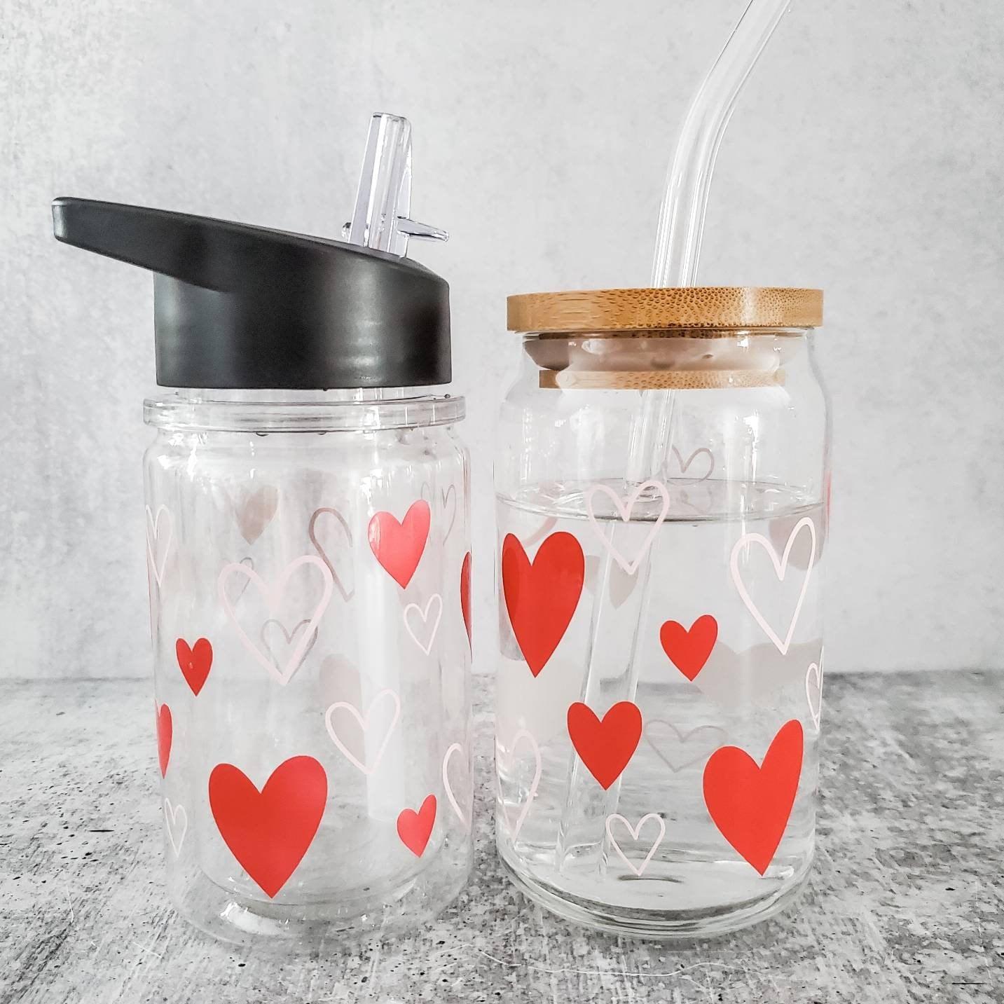 Valentine Heart Sippy Cup Salt and Sparkle