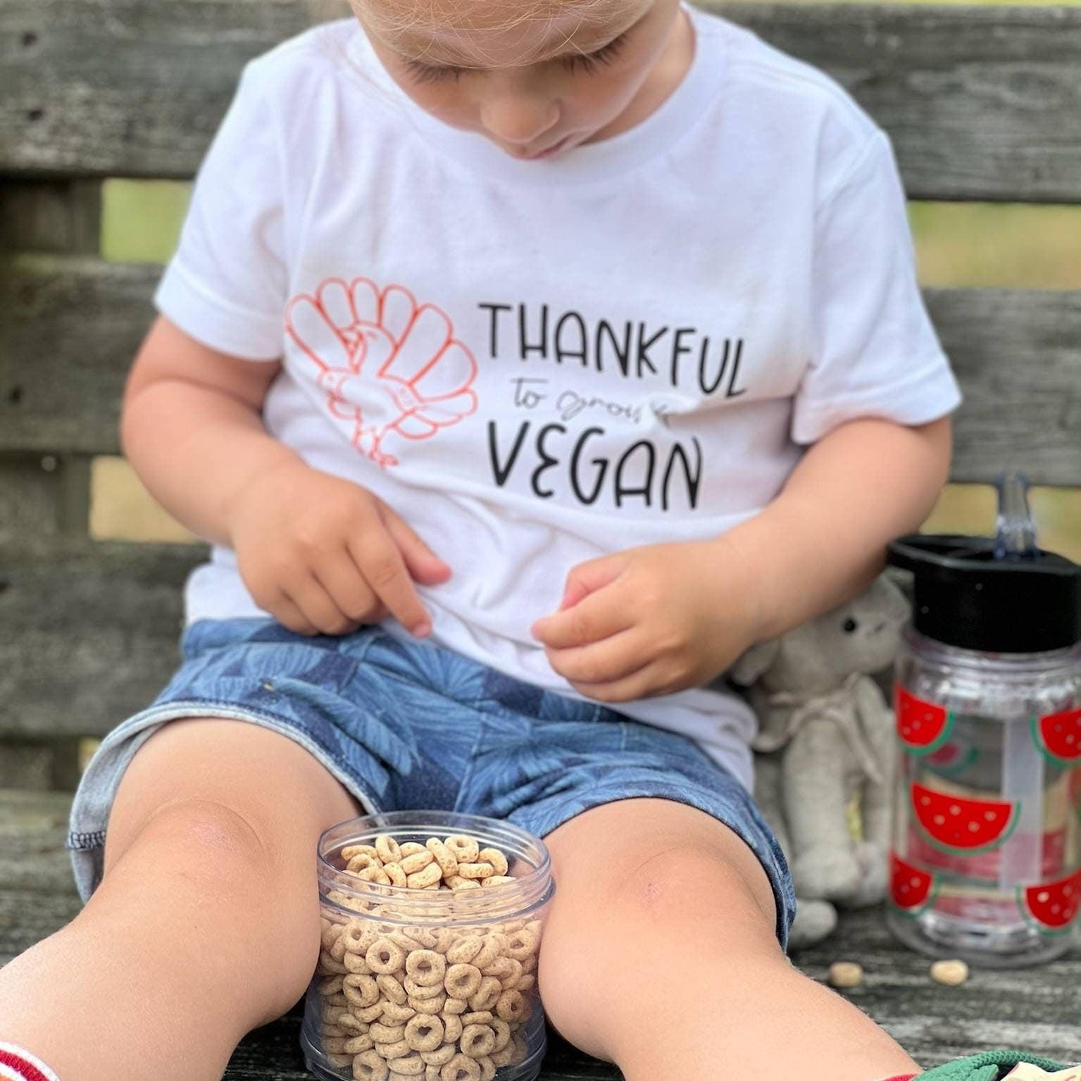 Vegan Toddler Tee Shirt for Thanksgiving Salt and Sparkle