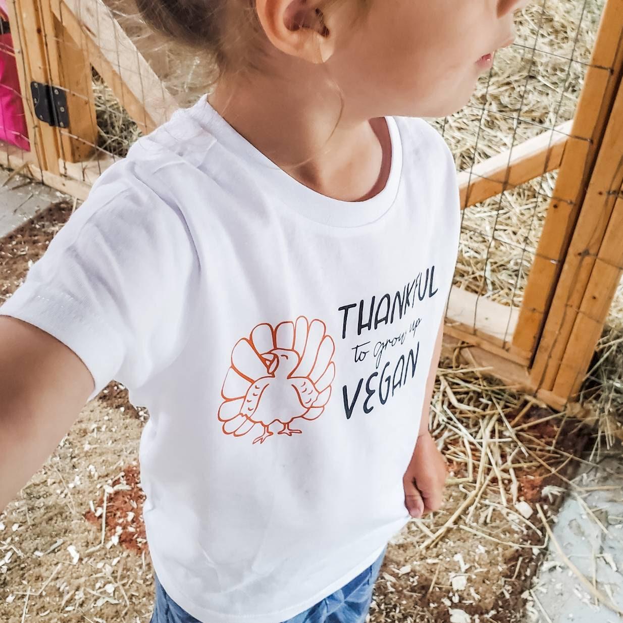 Vegan Toddler Tee Shirt for Thanksgiving Salt and Sparkle