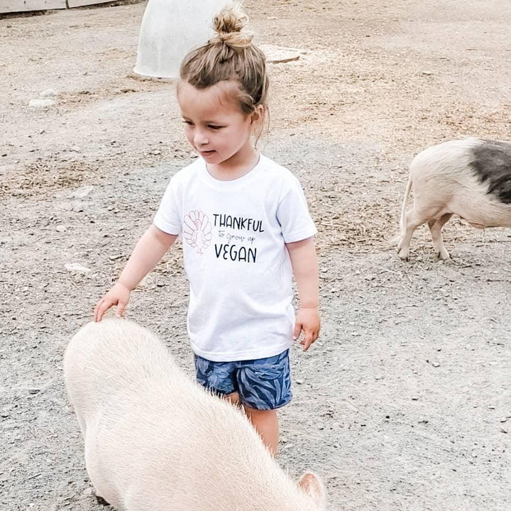 Vegan Toddler Tee Shirt for Thanksgiving Salt and Sparkle