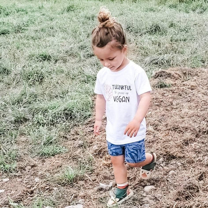 Vegan Toddler Tee Shirt for Thanksgiving Salt and Sparkle