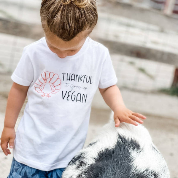 Vegan Toddler Tee Shirt for Thanksgiving Salt and Sparkle