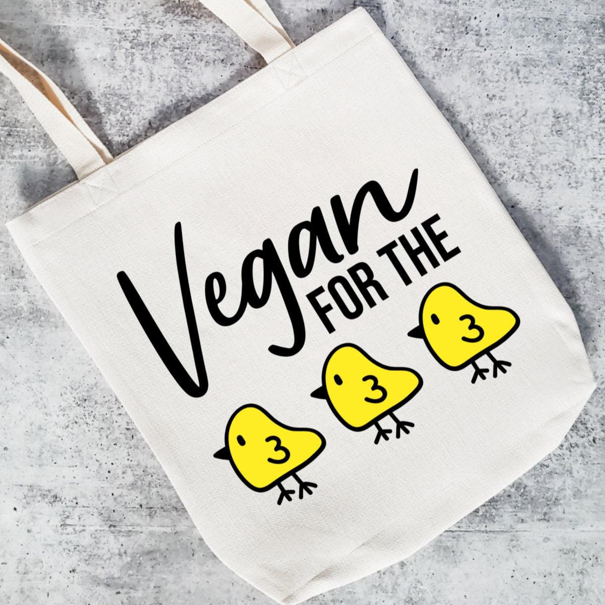 Vegan for the Chicks Tote Bag Salt and Sparkle