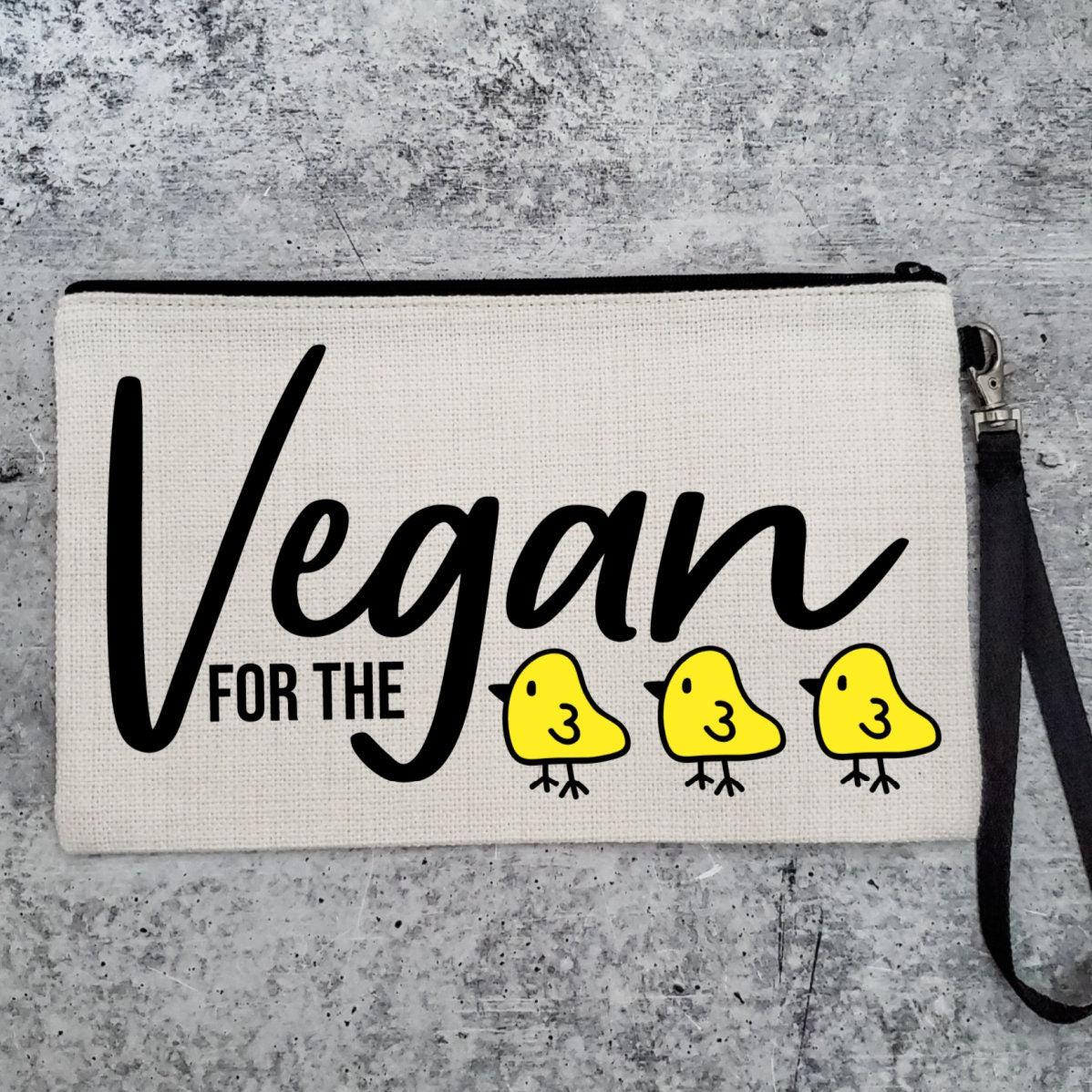 Vegan for the Chicks Wristlet Pouch Salt and Sparkle