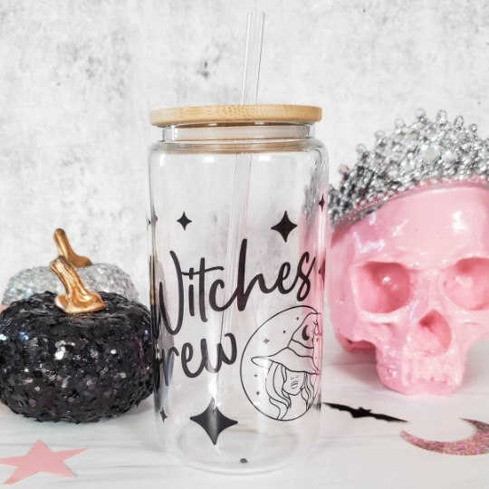 Witches Brew Iced Coffee Cup Salt and Sparkle