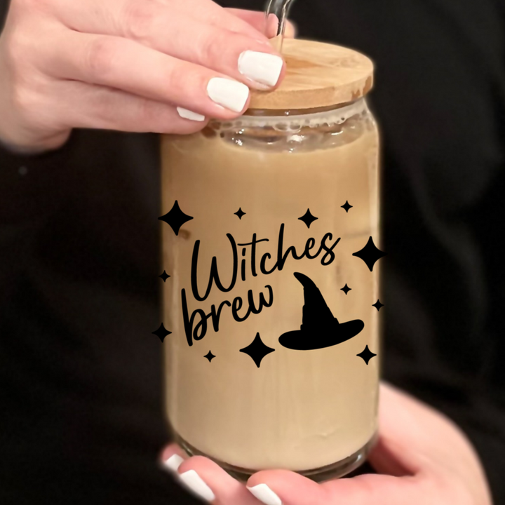 Witches Brew Iced Coffee Cup Salt and Sparkle