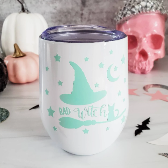 Witches Brew Pastel Halloween Wine Tumbler Salt and Sparkle