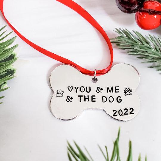 You & Me & The Dog Christmas Ornament Salt and Sparkle
