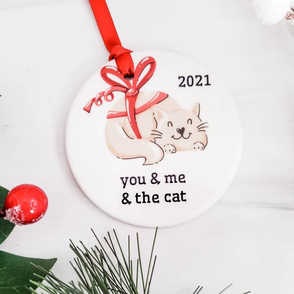 You & Me & the Cat 2022 Christmas Ornament Salt and Sparkle