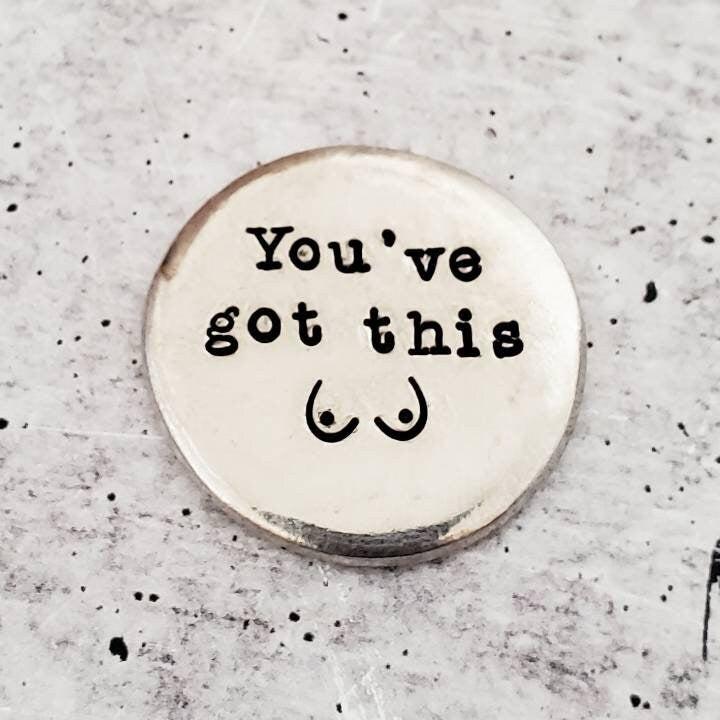 You've Got This Breast Cancer Pocket Stone Salt and Sparkle