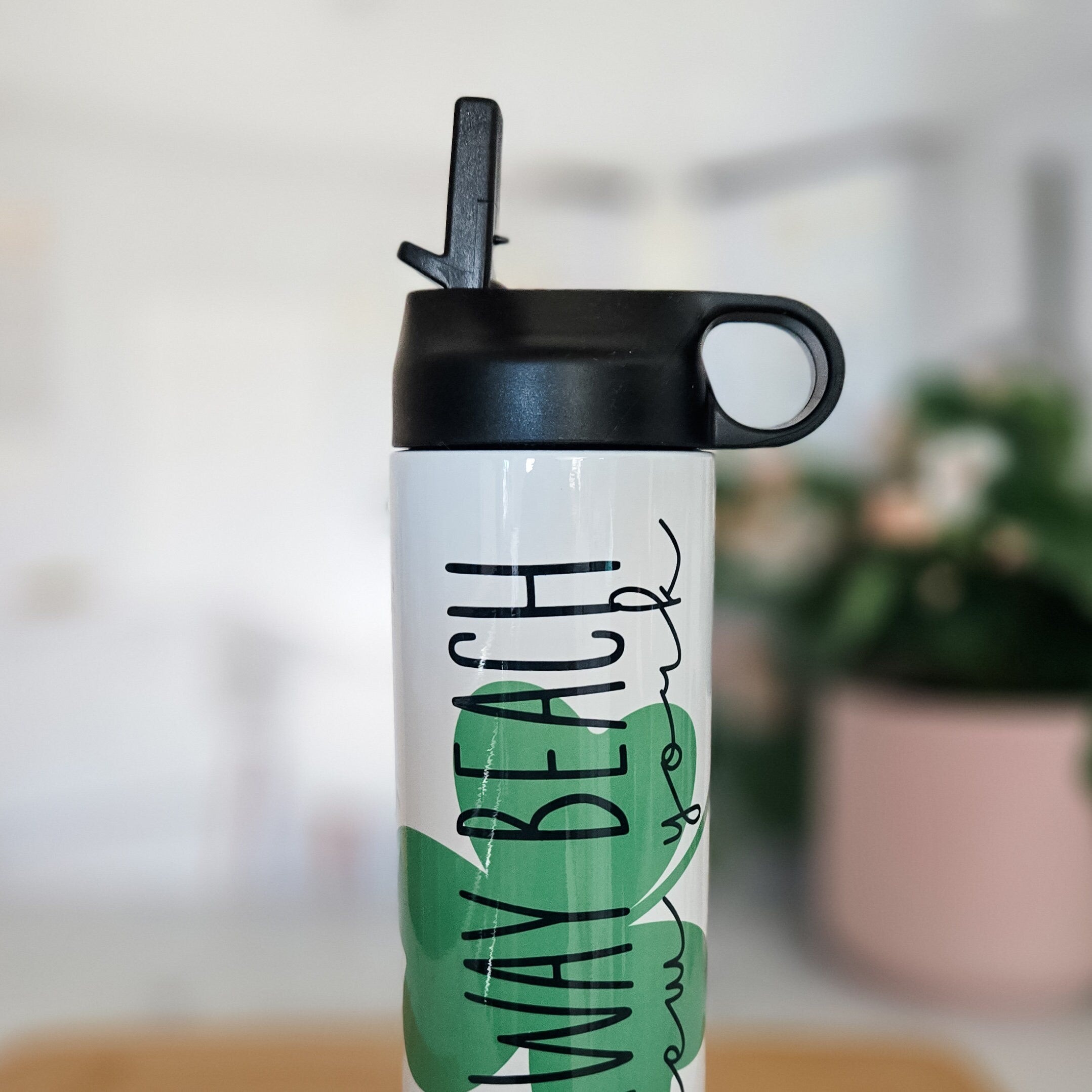 St. Patrick's Day Shamrock Custom Water Bottle - Irish Town St. Paddy's Day Drink Tumblers Salt and Sparkle