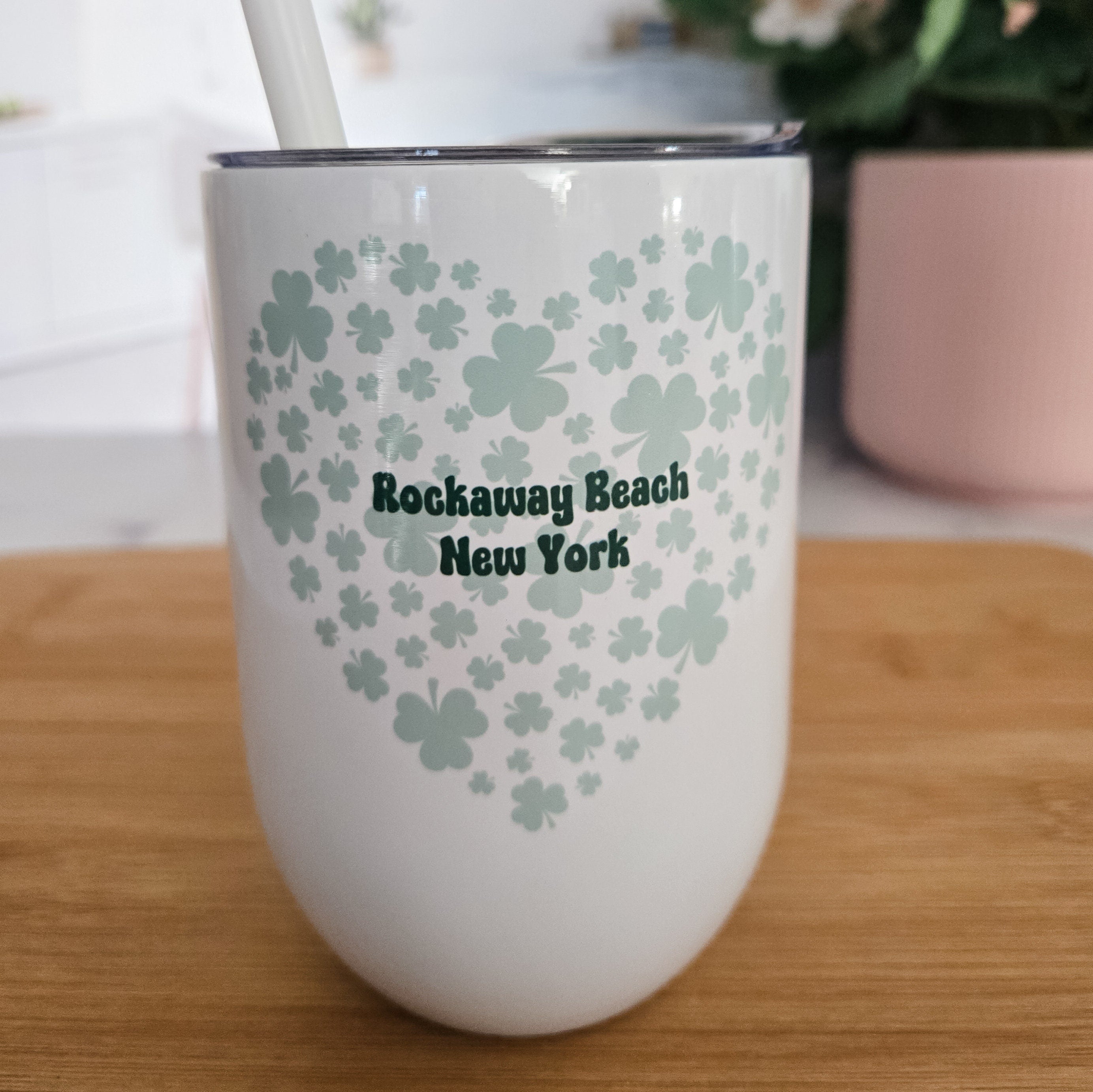 Custom St. Patrick's Day Insulated Wine Tumbler - Custom Wine Lover Gift for St. Paddy's Salt and Sparkle