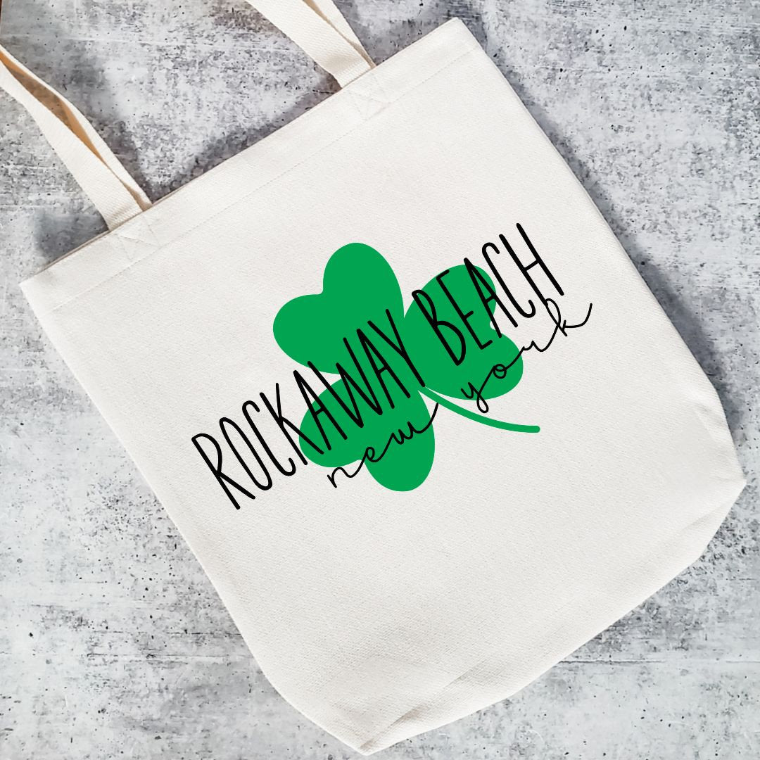 Custom St. Patrick's Day Shamrock Tote Bag - Irish Pride Grocery Bag Salt and Sparkle