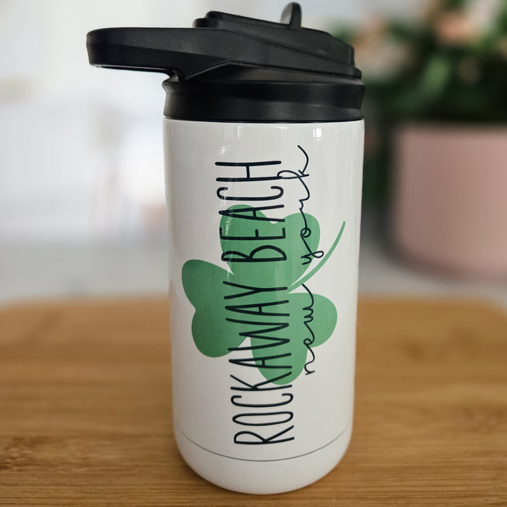 St. Patrick's Day Shamrock Custom Water Bottle - Irish Town St. Paddy's Day Drink Tumblers Salt and Sparkle