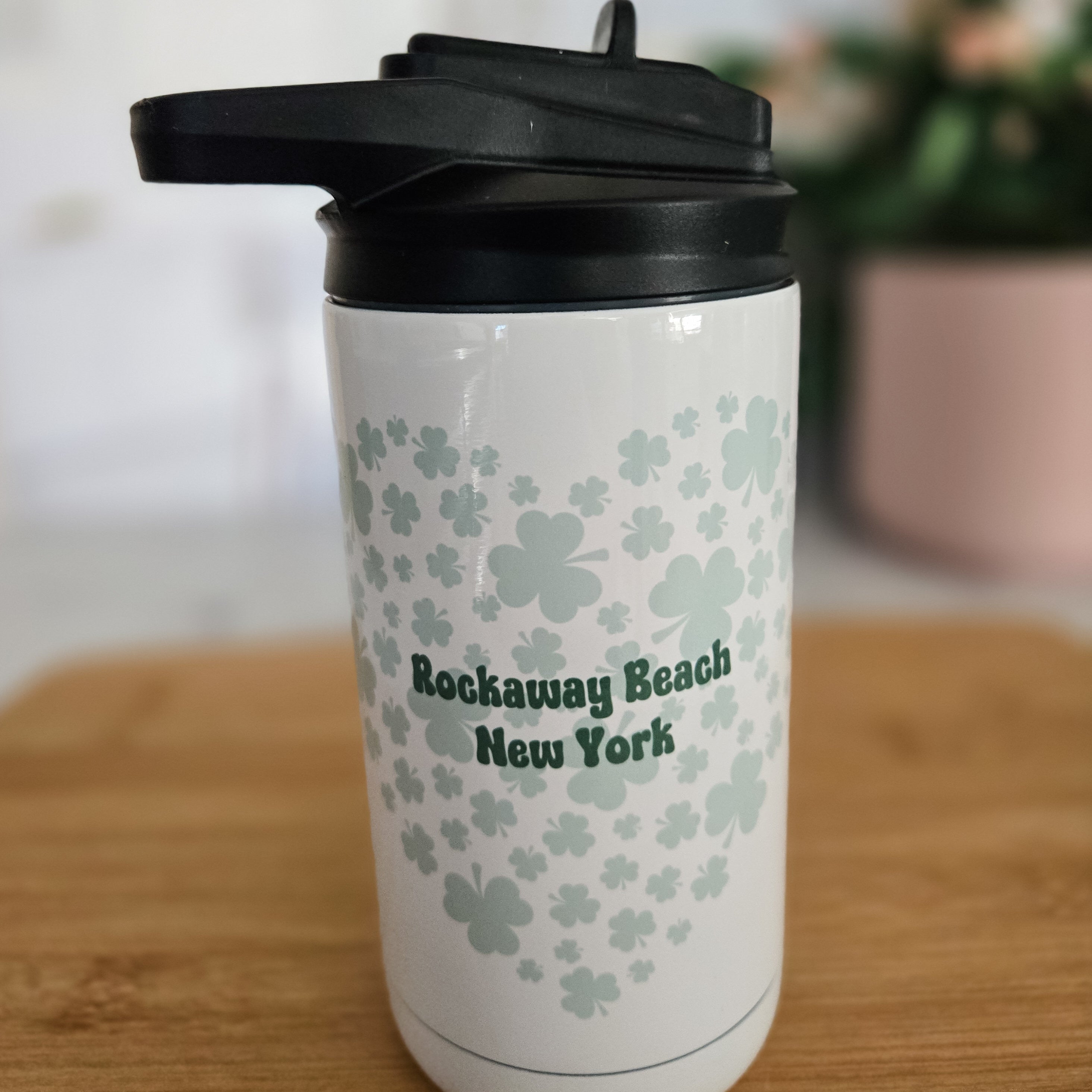 St. Patrick's Day Shamrock Custom Water Bottle - Irish Town St. Paddy's Day Drink Tumblers Salt and Sparkle